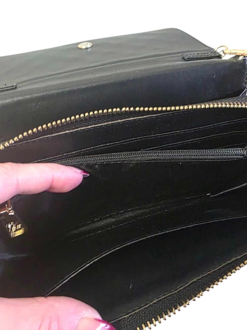 Badgley Mischka Black Quilted Crossbody Gold Chain Strap Evening Designer Bag - Picture 14 of 15